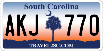SC license plate AKJ770