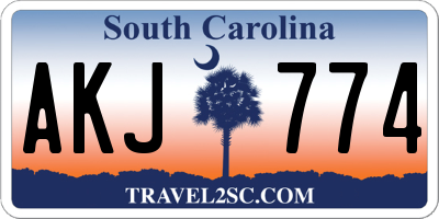SC license plate AKJ774