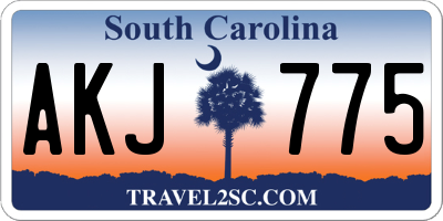 SC license plate AKJ775