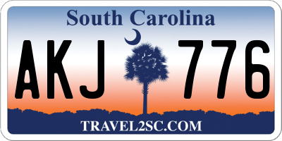 SC license plate AKJ776