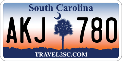 SC license plate AKJ780