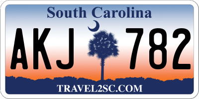 SC license plate AKJ782