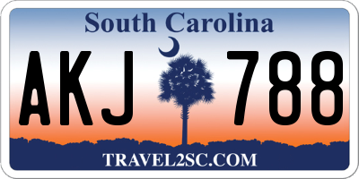 SC license plate AKJ788