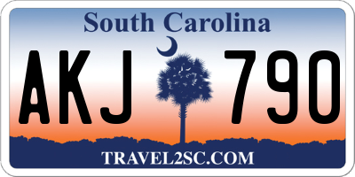 SC license plate AKJ790