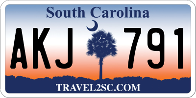 SC license plate AKJ791