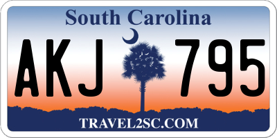 SC license plate AKJ795