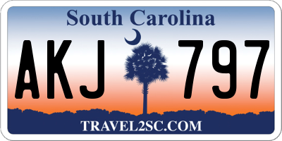 SC license plate AKJ797