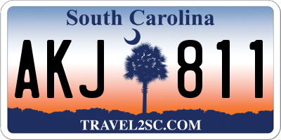 SC license plate AKJ811