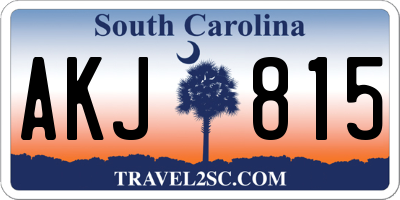 SC license plate AKJ815