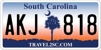 SC license plate AKJ818