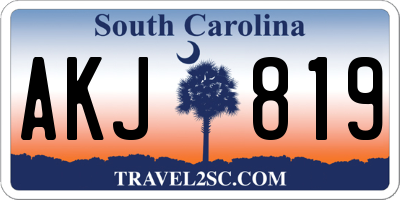 SC license plate AKJ819