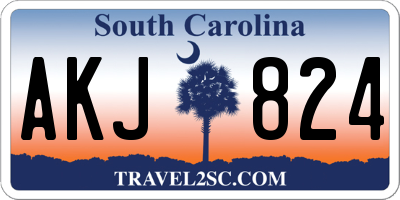 SC license plate AKJ824
