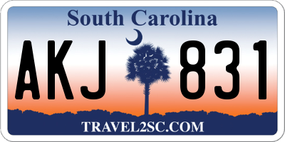 SC license plate AKJ831