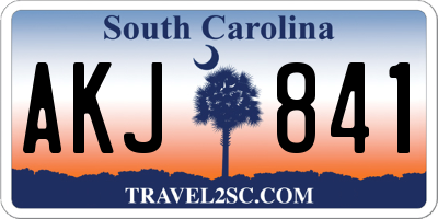 SC license plate AKJ841