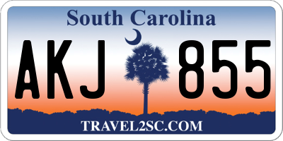 SC license plate AKJ855