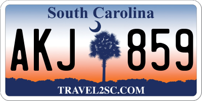 SC license plate AKJ859