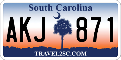 SC license plate AKJ871