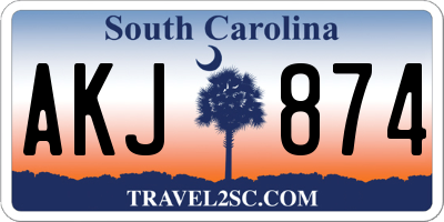 SC license plate AKJ874