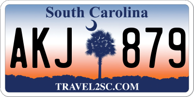 SC license plate AKJ879