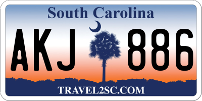SC license plate AKJ886