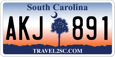 SC license plate AKJ891