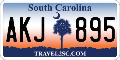 SC license plate AKJ895