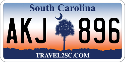 SC license plate AKJ896