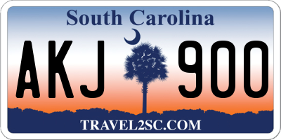 SC license plate AKJ900