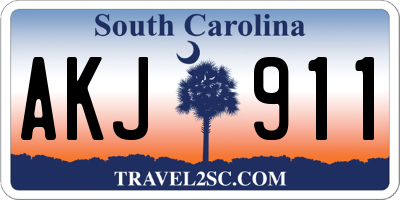 SC license plate AKJ911