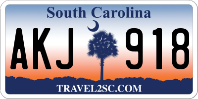 SC license plate AKJ918