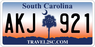 SC license plate AKJ921