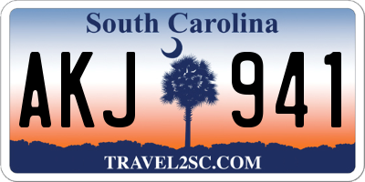 SC license plate AKJ941