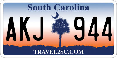 SC license plate AKJ944