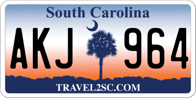 SC license plate AKJ964