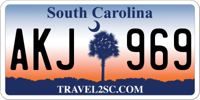 SC license plate AKJ969