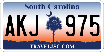 SC license plate AKJ975