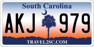 SC license plate AKJ979