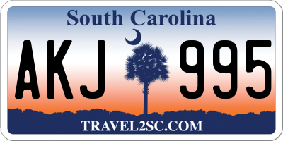 SC license plate AKJ995