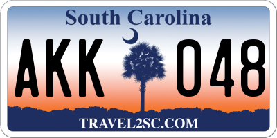 SC license plate AKK048