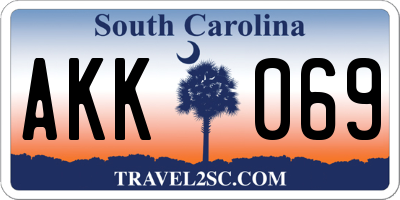 SC license plate AKK069