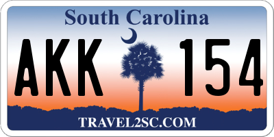 SC license plate AKK154