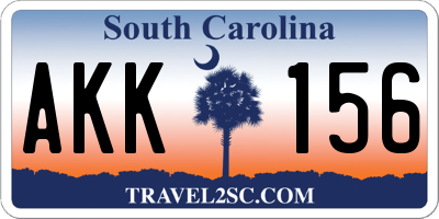 SC license plate AKK156