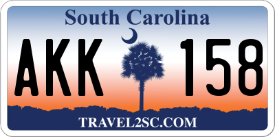 SC license plate AKK158