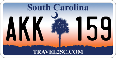 SC license plate AKK159