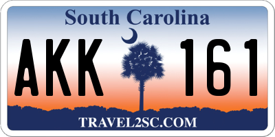 SC license plate AKK161