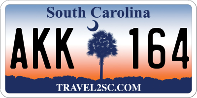 SC license plate AKK164