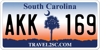 SC license plate AKK169