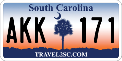 SC license plate AKK171
