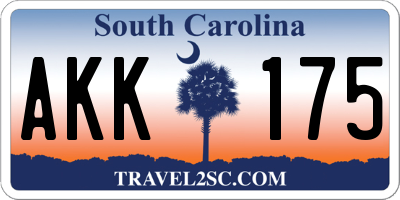 SC license plate AKK175