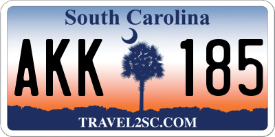 SC license plate AKK185